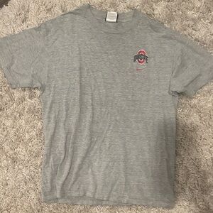 Nike Gray Short Sleeve Tee with Red Logo